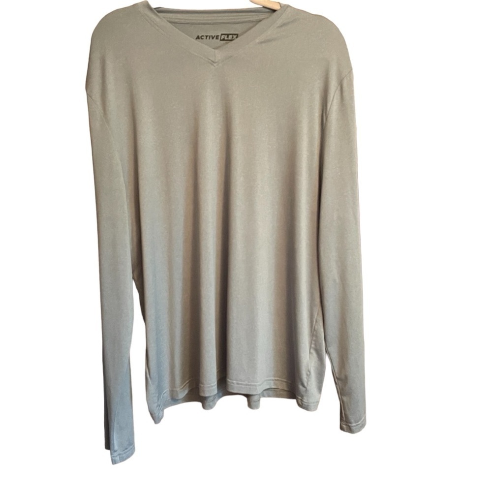 Active Flex by Haggar V Neck Pullover Long Sleeve Shirt - Size XL
